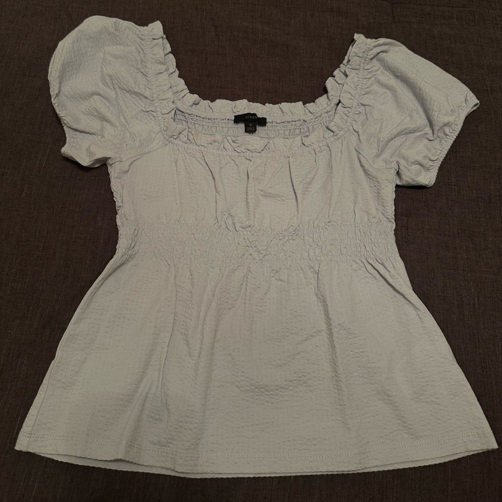 JCrew blue babydoll top